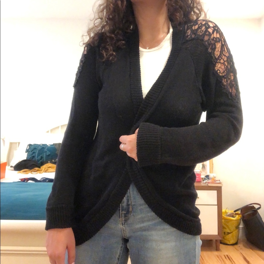 Black cardigan